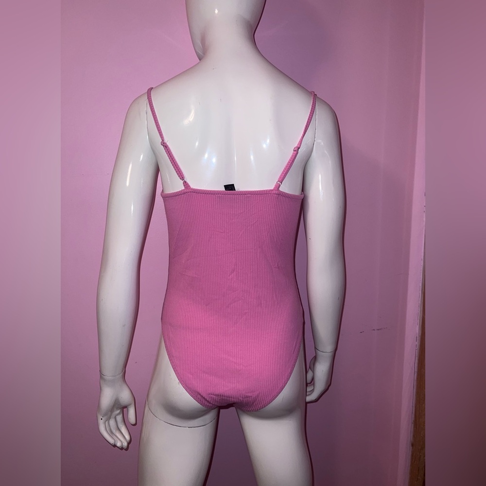 Pink Ribbed Bodysuit - Picture 2 of 5